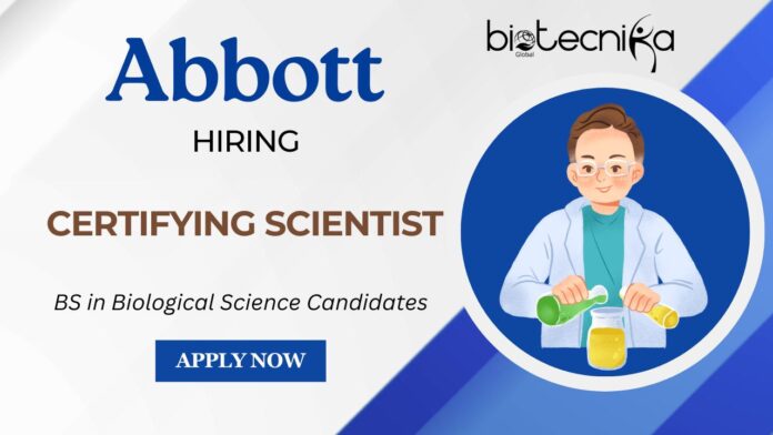 A Golden Opportunity as Scientist Role at Abbott Careers Apply for the Biological Science Job Now! A Golden Opportunity as Scientist Role at Abbott Careers Apply for the Biological Science Job Now!