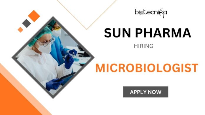 An ideal opportunity for Microbiologist Role at Sun Pharma Careers Apply for the Microbiology Jobs Now! An ideal opportunity for Microbiologist Role at Sun Pharma Careers Apply for the Microbiology Jobs Now!