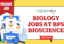 Biology Jobs at BPS Bioscience | Freshers Life Science Jobs in California Biology Jobs at BPS Bioscience. Freshers Life Science Jobs in California. Join as a Manufacturing Associate in San Diego, California.