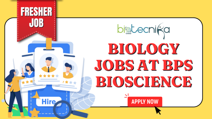 Biology Jobs at BPS Bioscience. Freshers Life Science Jobs in California. Join as a Manufacturing Associate in San Diego, California.