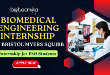Biomedical Engineering Internship At Bristol Myers Squibb | Internship for PhD Students Biomedical Engineering Internship At Bristol Myers Squibb Internship for PhD Students