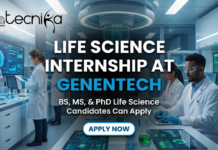 Life Science Internship at Genentech | BS, MS, & PhD Life Science Candidates Can Apply Life Science Internship at Genentech. Apply for the BioAnalytical Life Science Internship. Genentech internship opportunity.