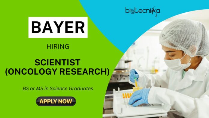 Exciting Scientist Jobs at Bayer Apply to unlock your Oncology Research Careers Now! Exciting Scientist Jobs at Bayer Apply to unlock your Oncology Research Careers Now!