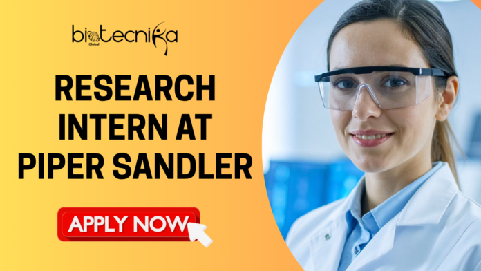 Explore the Equity Research Intern in Biotechnology at Piper Sandler. Biotechnology research internship in New York. Explore the Equity Research Intern in Biotechnology at Piper Sandler. Biotechnology research internship in New York.