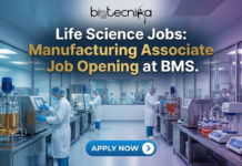 Latest Life Science Jobs: Manufacturing Associate Job Opening at BMS Latest Life Science Jobs. Manufacturing Associate Job Opening at BMS. Explore the Manufacturing Associate Cell Therapy role