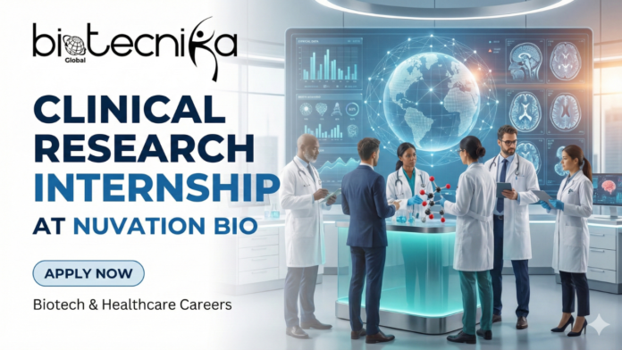Clinical Research Internship at Nuvation Bio. Clinical Research Intern Program 2026. Latest Remote Clinical Research Internship
