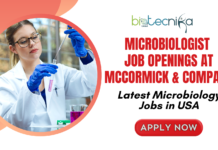 Join McCormick as a Corporate Microbiologist | Latest Microbiology Jobs in USA Microbiologist Job Openings at McCormick & Company. MS and PhD Microbiology Candidates can apply for Corporate Microbiologist Role