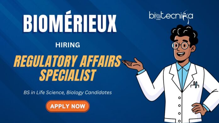 Openings for Life Science Jobs at biomérieux careers Apply for the Regulatory Affairs Specialist Role Now!
