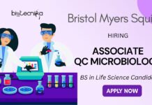 Openings for Microbiology Candidates at BMS | Apply for the QC Job Now! Openings for Microbiology Jobs at BMS Careers Apply for the QC Job Now!