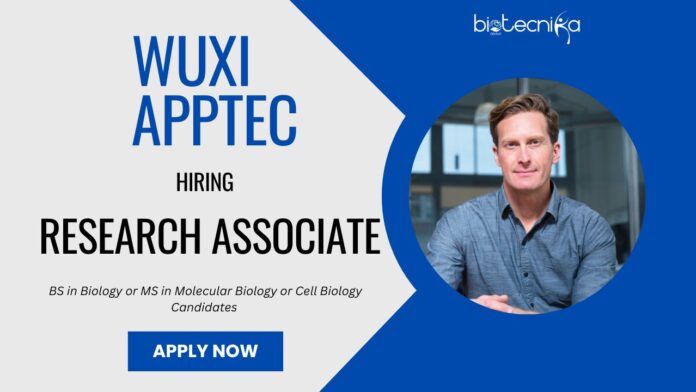 Promising Research Job Opportunity at WuXi AppTec Apply for the Biology Jobs and unlock your Science Careers Now!