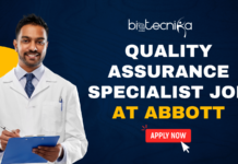 Quality Assurance Specialist Job at Abbott Quality Assurance Specialist Job at Abbott Apply Today