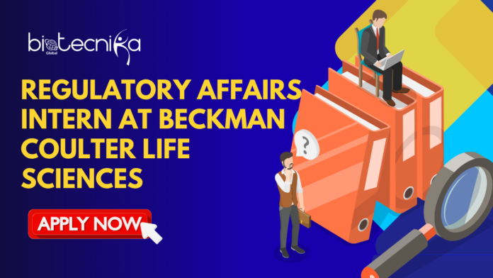 Regulatory Affairs Intern at Beckman Coulter Life Sciences. Explore the Regulatory Affairs Intern role at Beckman Coulter Life Sciences.