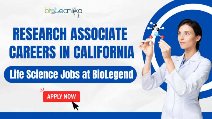 Research Associate Careers in California. Life Science Jobs at BioLegend. Explore the Research Associate opportunity at BioLegend Research Associate Careers in California. Life Science Jobs at BioLegend. Explore the Research Associate opportunity at BioLegend.
