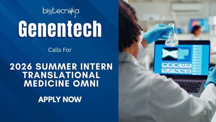 Research Internship at Genentech Apply Now and lead your Career in Bioinformatics!
