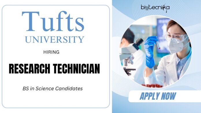 Research Jobs at Tufts University Immunology Department, Boston, MA | Apply Now for the Science Job !
