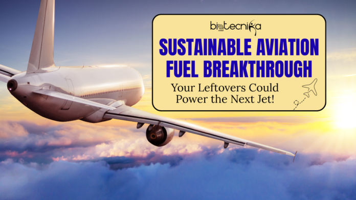 Sustainable Aviation Fuel Breakthrough Your Leftovers Could Power the Next Jet! Sustainable Aviation Fuel Breakthrough Your Leftovers Could Power the Next Jet! Researchers develop Sustainable Aviation Fuel from food waste at the University of Illinois Urbana-Champaign, showcasing biotechnology innovation in clean energy.