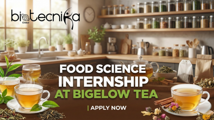 Food Science Internship at Bigelow Tea. Summer R&D Intern In USA. Latest Food Science R&D internships in USA