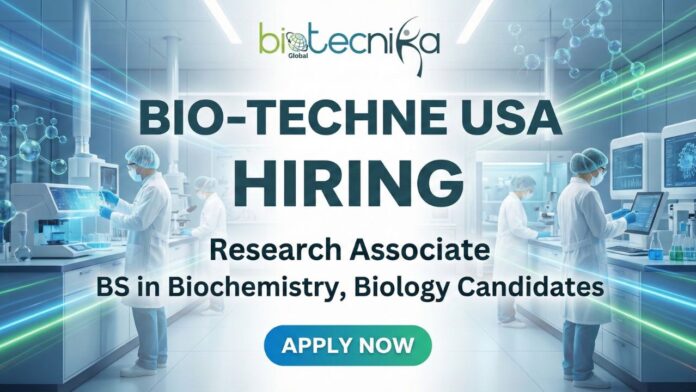 Research Associate working in a Bio-Techne lab performing antibody validation experiments.