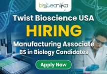 Molecular Biology Jobs at Twist Bioscience USA | Apply for Manufacturing Associate Role Manufacturing Associate Gene Production molecular biology job at Twist Bioscience laboratory