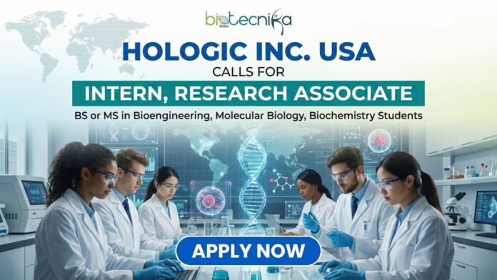 Research Associate internship at Hologic Inc Assay R&D laboratory in San Diego
