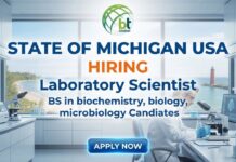 Scientist Jobs at State of Michigan USA | Apply for Laboratory Scientist Role Laboratory Scientist 9-P11 in Michigan performing specimen analysis in a modern lab setting