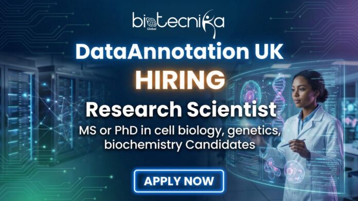 Research Scientist working remotely on AI chatbot evaluation and dataannotation in a biology research job
