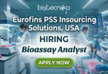 Life Science Jobs at Eurofins PSS Insourcing Solutions USA | Apply for Bioassay Analyst Role Bioassay Analyst at Eurofins performing life science experiments in a GMP laboratory.