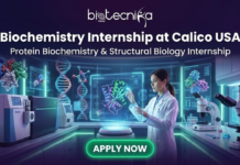 Biochemistry Internship at Calico USA | Protein Biochemistry & Structural Biology Internship Apply for a biochemistry internship at Calico and gain hands-on experience in protein biochemistry, and structural biology in USA.