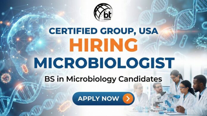 Microbiologist in a laboratory performing microbial testing – Certified Group Careers