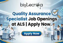 Quality Assurance Specialist Role at ALS | Life Science Jobs in the USA Quality Assurance Specialist Job Openings at ALS. Latest Life Science Jobs in the USA. Apply Now for the QA Specialist Jobs