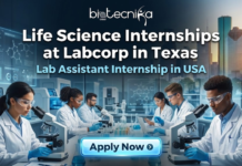 Life Science Internships at Labcorp in Texas | Lab Assistant Internship in USA Life Science Internship at Labcorp in Texas. Lab Assistant Internship in USA. Latest Life Science Internships in USA