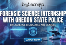 Forensic Science Internship with Oregon State Police USA | Life Science Graduates are Eligible Forensic Science Internship with Oregon State Police. Life Science Graduates are Eligible. Internships in USA opportunity
