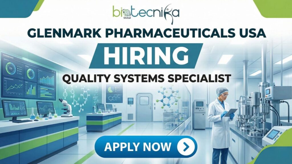 Quality Control job at Glenmark Pharmaceuticals USA | Apply now
