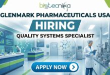 Quality Control Job at Glenmark Pharmaceuticals USA | Apply for Quality Systems Specialist Role Quality Systems Specialist quality control job opening at Glenmark Pharmaceuticals USA