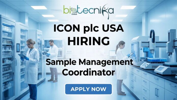 Sample Management Coordinator I life sciences job opportunity at ICON plc in New York