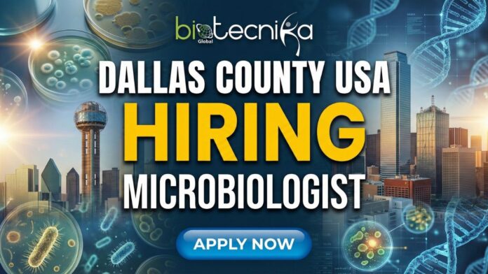 Microbiologist performing laboratory tests at Dallas County Public Health Lab