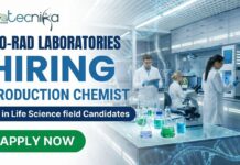Life Science Jobs at Bio-Rad Laboratories USA | Apply for Production Chemist role Bio-Rad Production Chemist job opening in Irvine California โ laboratory and GMP manufacturing role