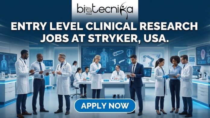 Entry Level Remote Clinical Research Jobs at Stryker | Join for the Clinical Research Associate Position Now!