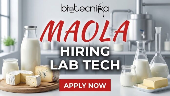 Laboratory Technician Job Opportunity at Maola Milk Careers | Apply for the Biochemistry Jobs