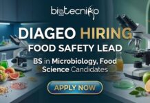Latest Food Science Jobs at Diageo Careers | Apply for the Food Safety Lead Role! Latest Food Science Jobs at Diageo Careers | Apply for the Food Safety Lead Role!
