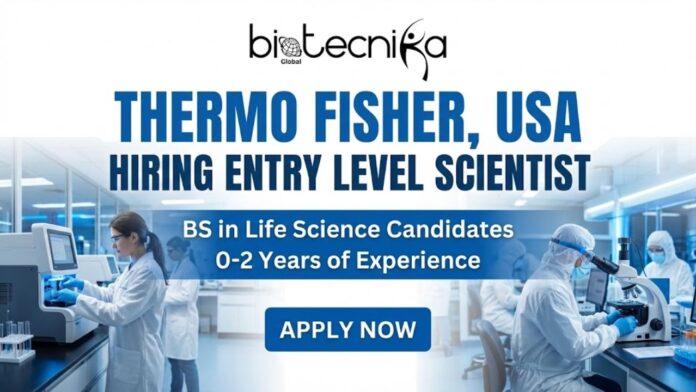 Life Science Jobs for Freshers at Thermo Fisher Careers. Apply for the Scientist Role