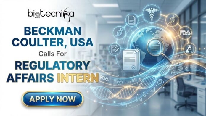 Latest Regulatory Affairs Internship Opportunity at Beckman Coulter Life Sciences, Florida | Apply Now