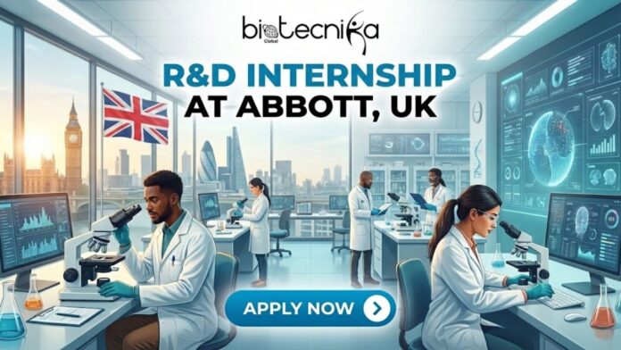 Abbott Offers R&D Internship in the UK | Apply for the Scientist Role Now!