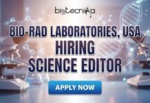 Bio-Rad Laboratories Hires Science Editor in the USA | Apply for the Life Science Jobs Bio-Rad Laboratories Hires Science Editor in the USA | Apply for the Life Science Jobs