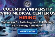Technician Jobs at Columbia University Irving Medical Center USA | Apply Now Technician working in a Pathology and Cell Biology lab at Columbia University Irving Medical Center