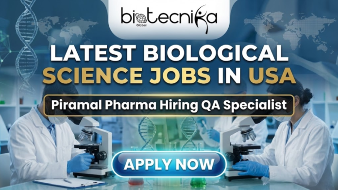 Explore one of the top biological science jobs in the USA as a Manufacturing QA Specialist at Piramal Pharma Solutions.
