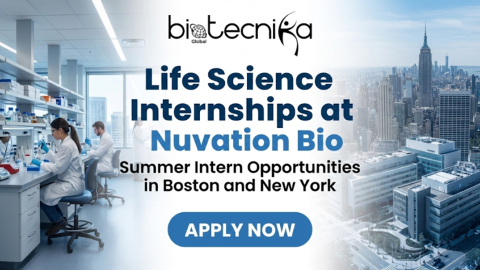 Life Science Internships at Nuvation Bio in Boston and New York. Apply For Summer Internship at Nuvation Bio.