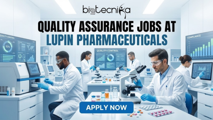 Quality Assurance Jobs at Lupin Pharmaceuticals. Latest Microbiology Jobs in United States. QA Jobs at Lupin Pharmaceuticals