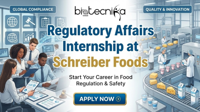 Regulatory Affairs Internship at Schreiber Foods. Explore the Schreiber Foods regulatory affairs internship. Food Science Internships in US