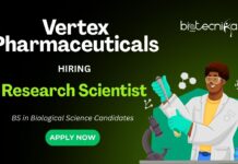 Research Scientist Jobs at Vertex Pharmaceuticals Seattle USA | Apply for Research Scientist Role Research Scientist at Vertex Pharmaceuticals working on advanced laboratory, biological science experiments
